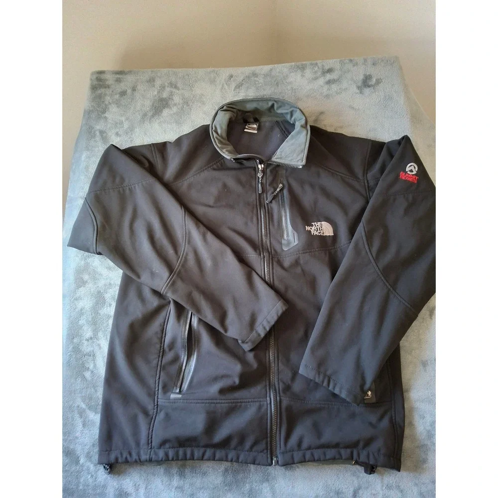 The North Face Summit Series Softshell Jacket Mens XXL Black Full Zip Fleece